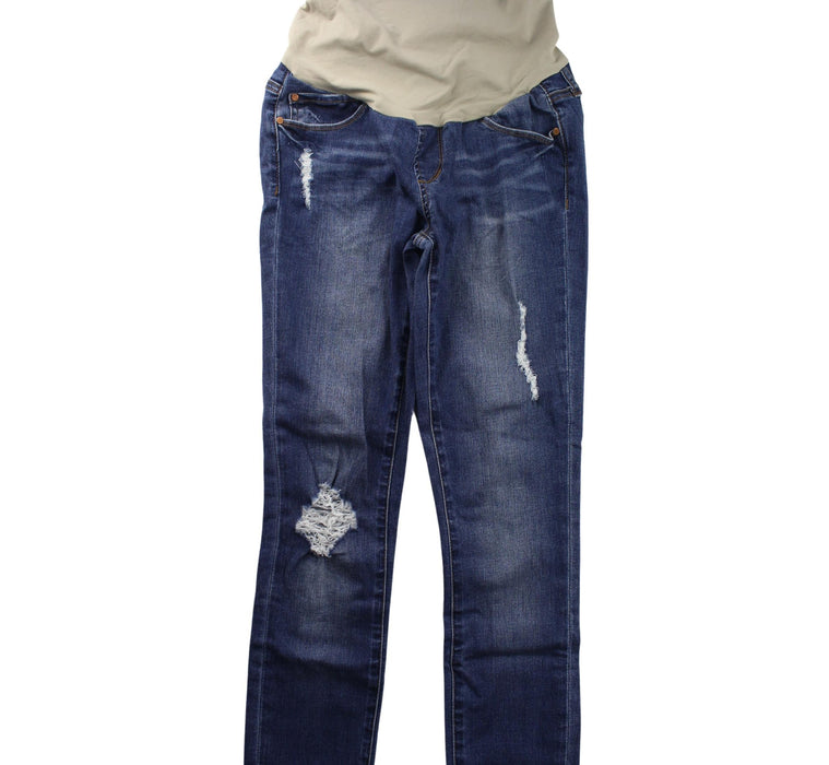 A Blue Jeans from Articles of Society in size M for maternity. (Front View)