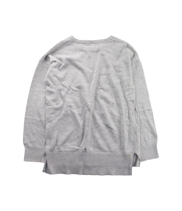 A Grey Crewneck Sweatshirts from Seed in size 8Y for girl. (Back View)