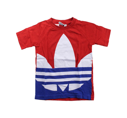 A Red Short Sleeve T Shirts from Adidas in size 7Y for boy. (Front View)
