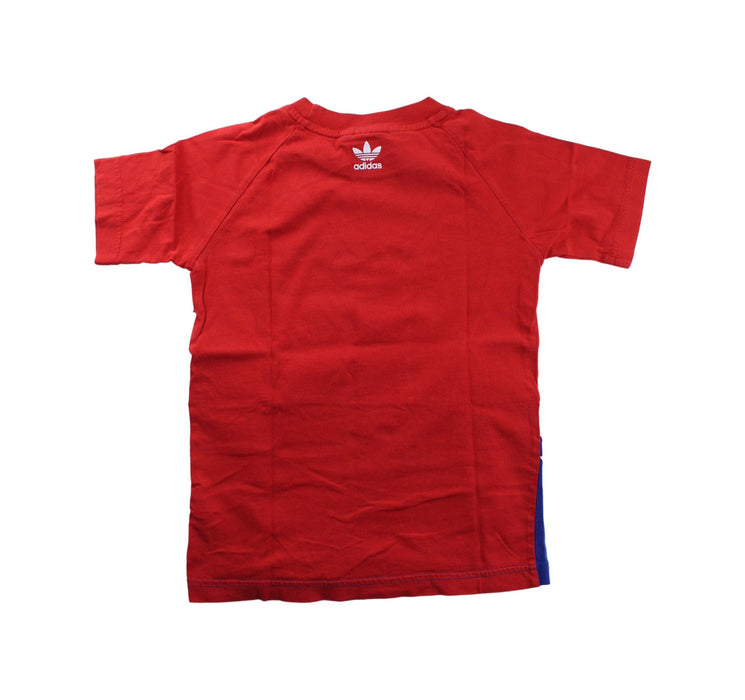 A Red Short Sleeve T Shirts from Adidas in size 7Y for boy. (Back View)
