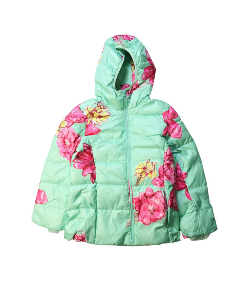 A Multicolour Puffer/Quilted Jackets from Kingkow in size 10Y for girl. (Front View)