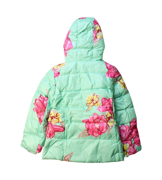 A Multicolour Puffer/Quilted Jackets from Kingkow in size 10Y for girl. (Back View)