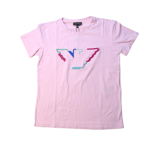 A Pink Short Sleeve T Shirts from Emporio Armani in size 14Y for girl. (Front View)