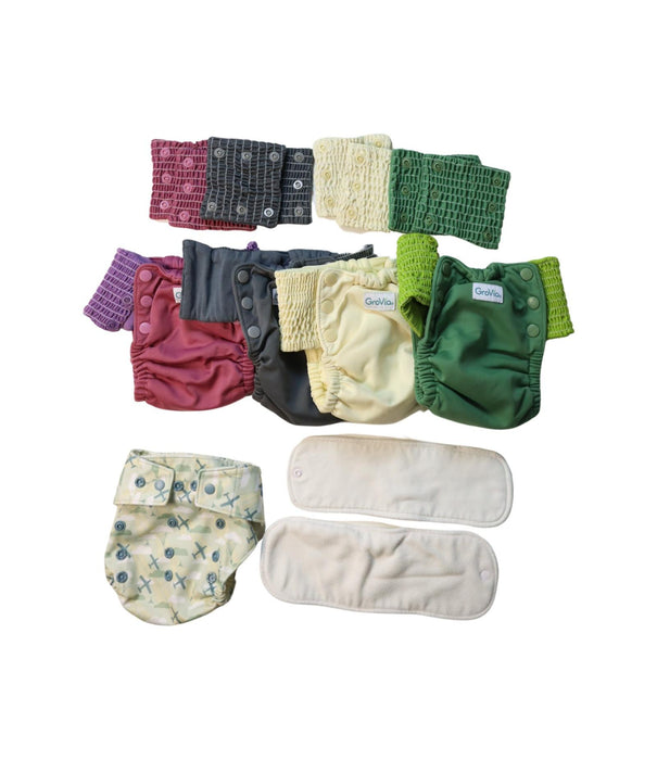 A Multicolour Cloth Diapers from GroVia in size O/S for neutral. (Back View)
