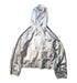 A Metallic Lightweight Jackets from Tommy Hilfiger in size 12Y for girl. (Back View)