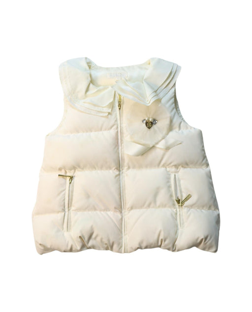 A Ivory Outerwear Vests from Nicholas & Bears in size 3T for girl. (Front View)