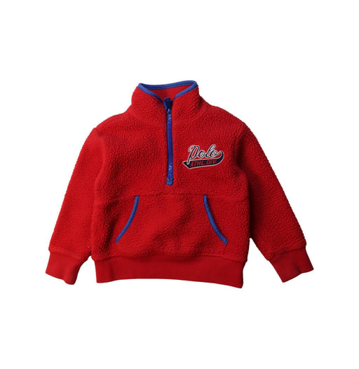 A Red Zippered Sweatshirts from Polo Ralph Lauren in size 2T for neutral. (Front View)
