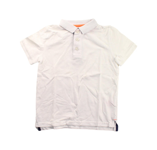 A White Short Sleeve Polos from Boden in size 7Y for boy. (Front View)