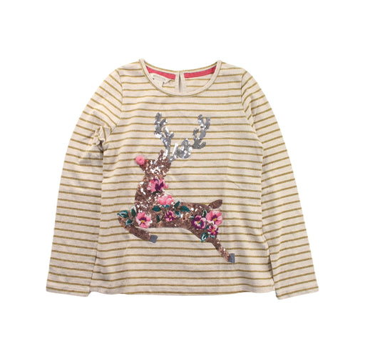 A Beige Long Sleeve T Shirts from Monsoon in size 7Y for girl. (Front View)