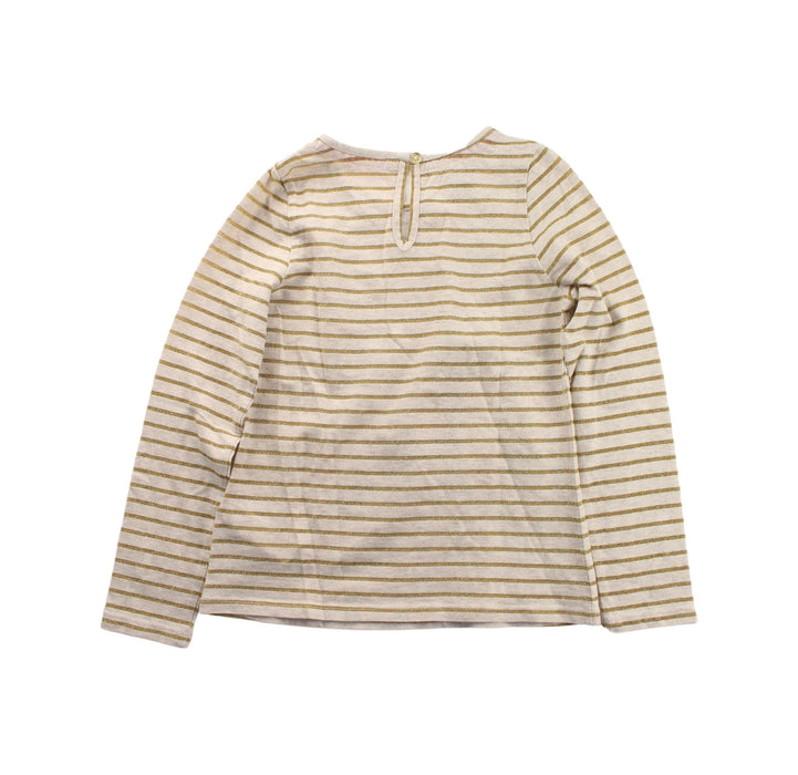 A Beige Long Sleeve T Shirts from Monsoon in size 7Y for girl. (Back View)
