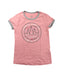 A Pink Short Sleeve T Shirts from Roots in size 5T for girl. (Front View)