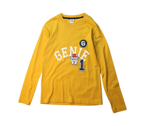 A Yellow Long Sleeve T Shirts from Petit Bateau in size 12Y for boy. (Front View)