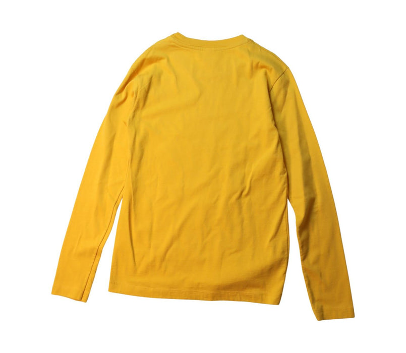 A Yellow Long Sleeve T Shirts from Petit Bateau in size 12Y for boy. (Back View)