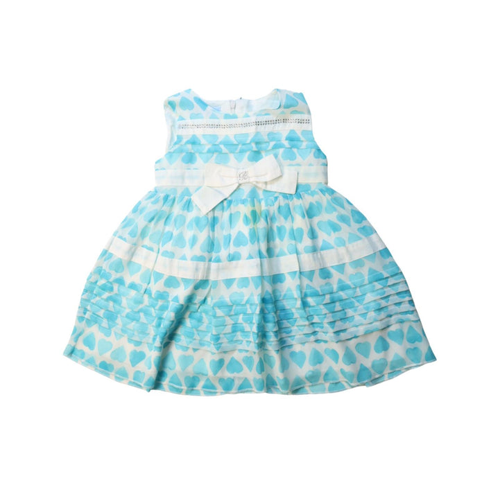 A Blue Sleeveless Dresses from Blumarine in size 2T for girl. (Front View)