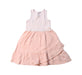 A Pink Sleeveless Dresses from Seed in size 4T for girl. (Front View)