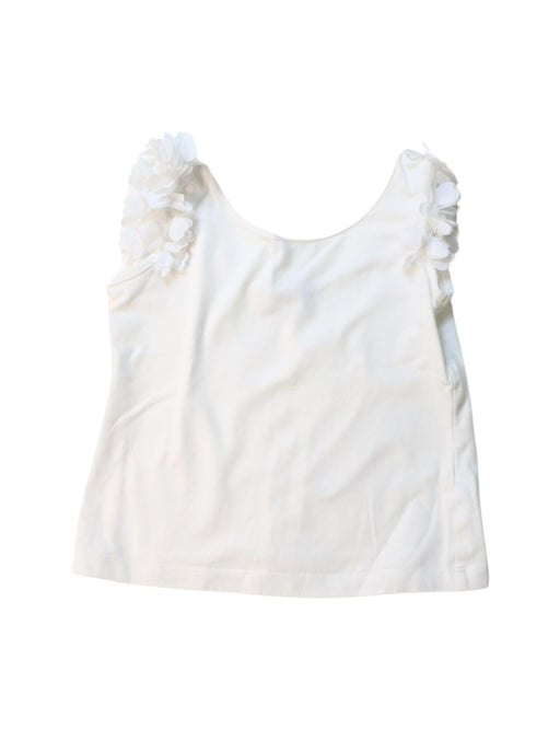 A White Sleeveless T Shirts from Monnalisa in size 2T for girl. (Front View)