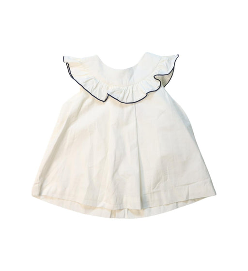 A White Sleeveless Tops from Jacadi in size 2T for girl. (Front View)