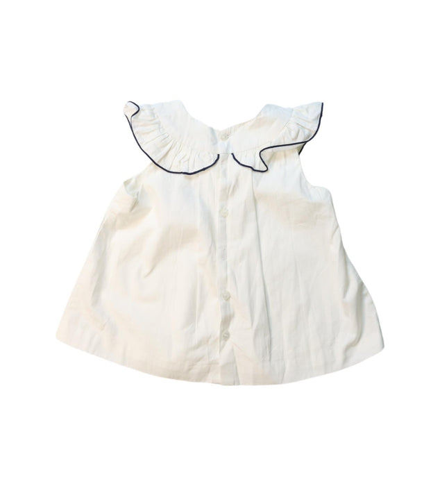 A White Sleeveless Tops from Jacadi in size 2T for girl. (Back View)