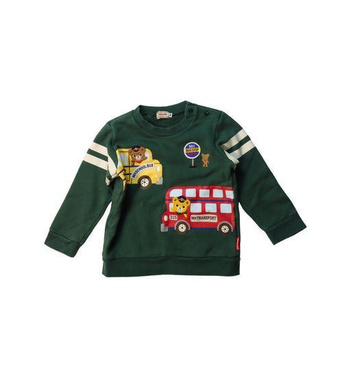 A Multicolour Crewneck Sweatshirts from Miki House in size 18-24M for boy. (Front View)