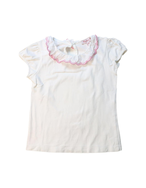 A White Short Sleeve Tops from Confiture in size 4T for girl. (Front View)