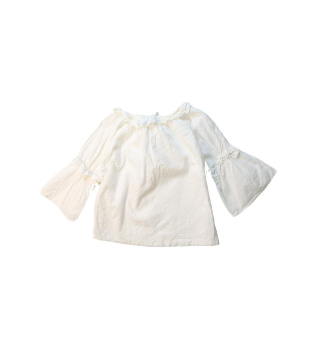 A White Long Sleeve Tops from Ketiketa in size 3T for girl. (Back View)