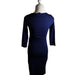 A Blue Long Sleeve Dresses from Seraphine in size S for maternity. (Back View)