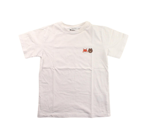 A White Short Sleeve T Shirts from Maison Kitsuné in size 8Y for boy. (Front View)