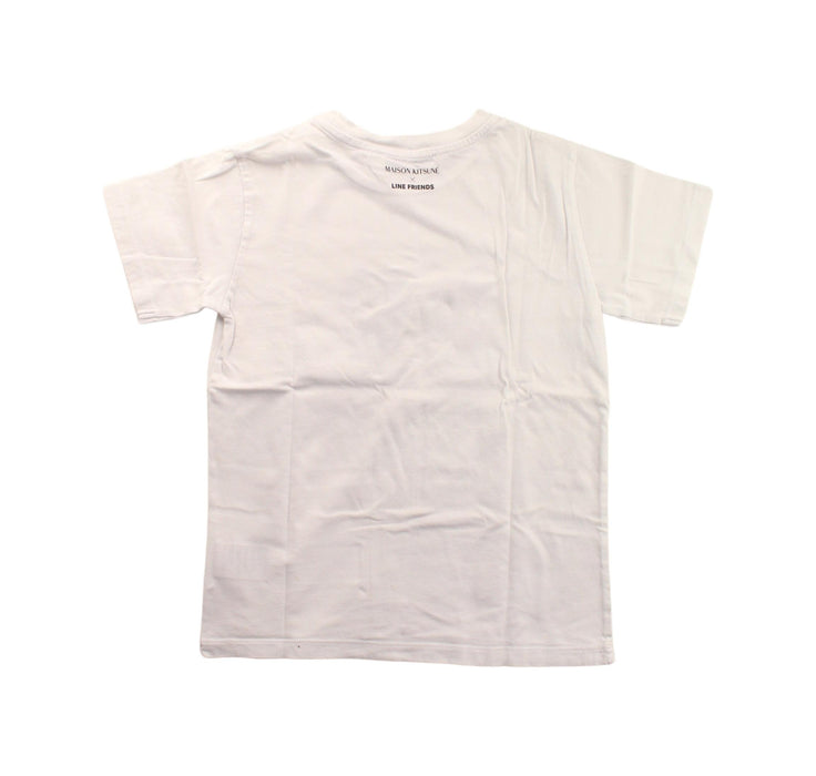 A White Short Sleeve T Shirts from Maison Kitsuné in size 8Y for girl. (Back View)