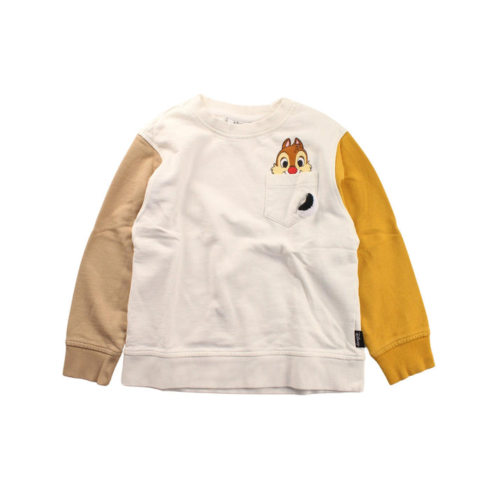 A White Crewneck Sweatshirts from Catalog in size 7Y for boy. (Front View)