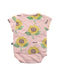 A Pink Short Sleeve Bodysuits from Minti in size 0-3M for girl. (Back View)