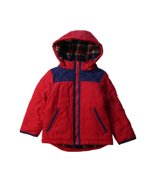 A Blue Puffer/Quilted Jackets from Chickeeduck in size 2T for boy. (Front View)