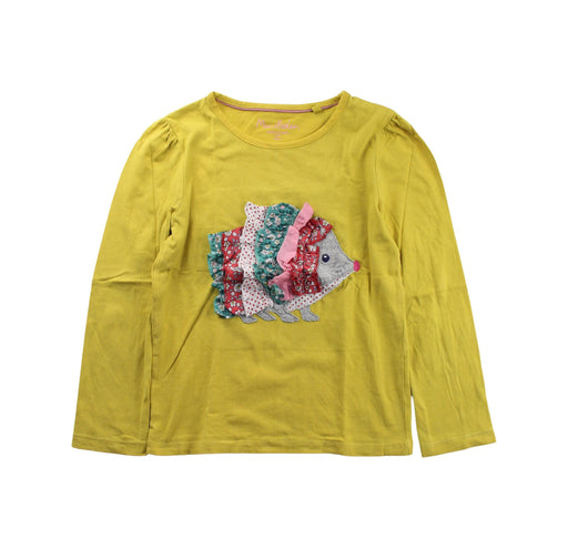A Yellow Long Sleeve Tops from Boden in size 7Y for girl. (Front View)