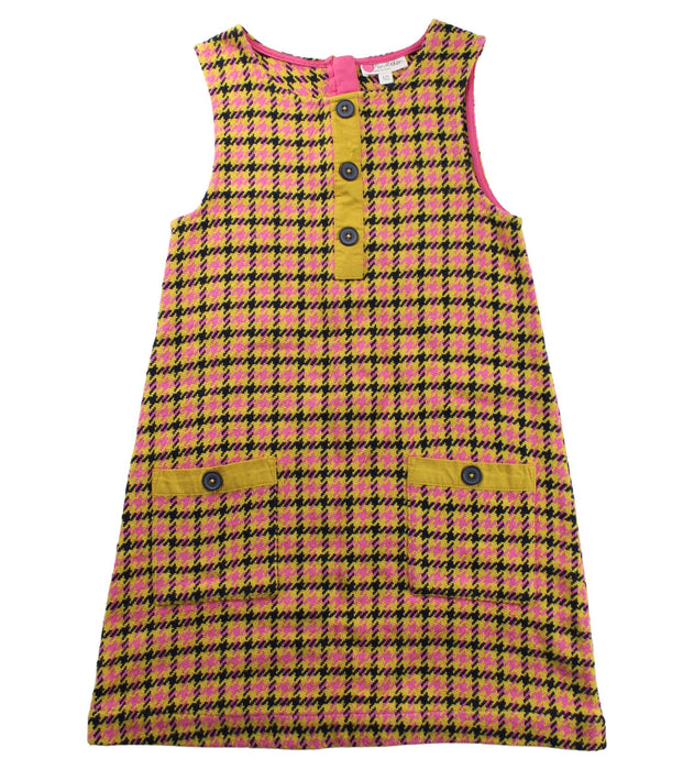 A Yellow Sleeveless Dresses from Boden in size 6T for girl. (Front View)