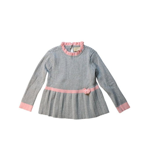 A Grey Knit Sweaters from Chickeeduck in size 18-24M for girl. (Front View)