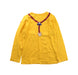 A Yellow Long Sleeve T Shirts from Miki House in size 7Y for boy. (Back View)