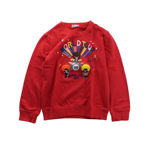 A Red Crewneck Sweatshirts from Miki House in size 7Y for boy. (Front View)
