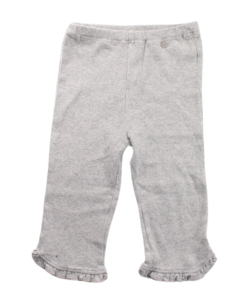 A White Sweatpants from Petit Main in size 7Y for girl. (Front View)