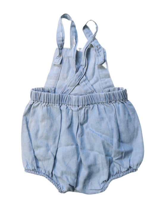 A Blue Overall Shorts from Bout'Chou in size 3-6M for girl. (Back View)