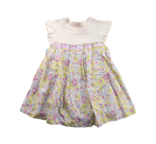 A White Short Sleeve Dresses from Petit Main in size 7Y for girl. (Front View)