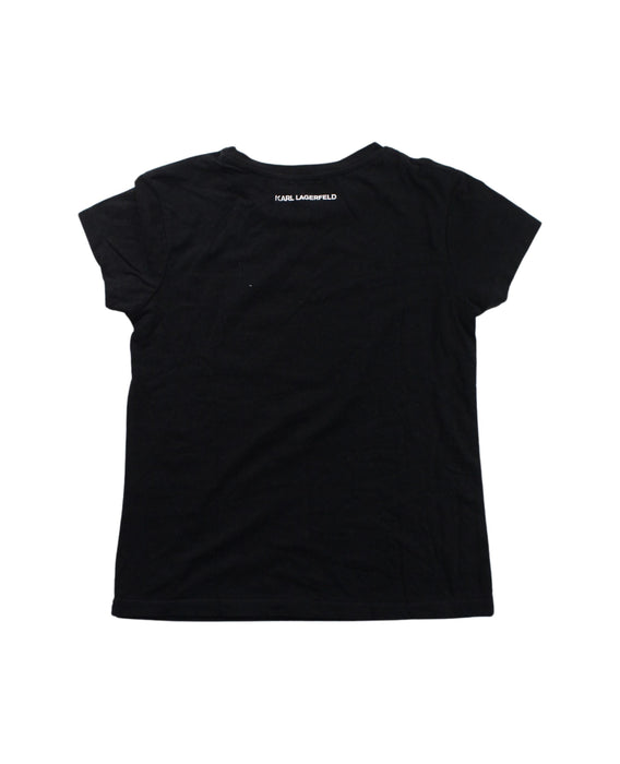 A Black Short Sleeve T Shirts from Karl Lagerfeld in size 8Y for girl. (Back View)