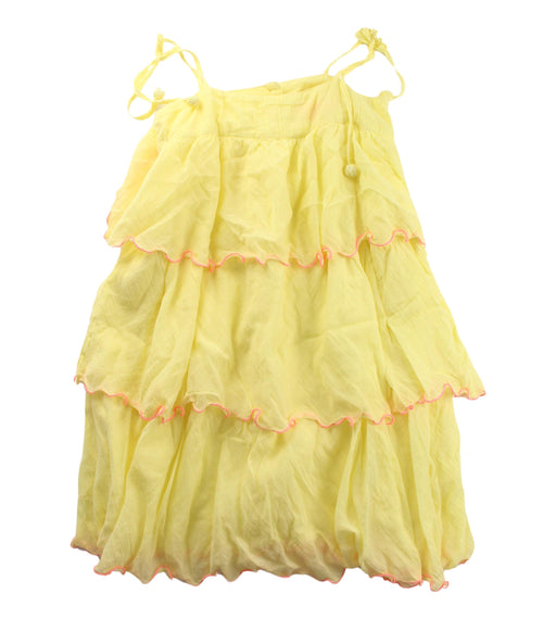 A Yellow Sleeveless Dresses from Sunuva in size 7Y for girl. (Front View)