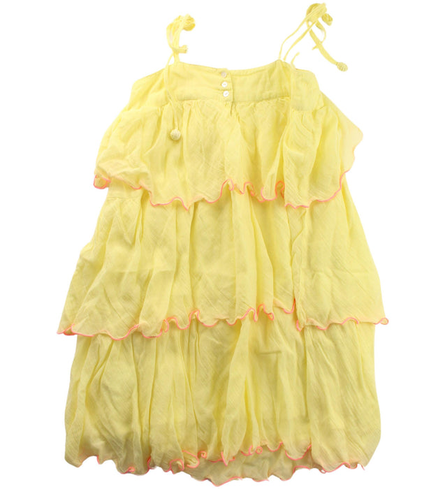 A Yellow Sleeveless Dresses from Sunuva in size 7Y for girl. (Back View)