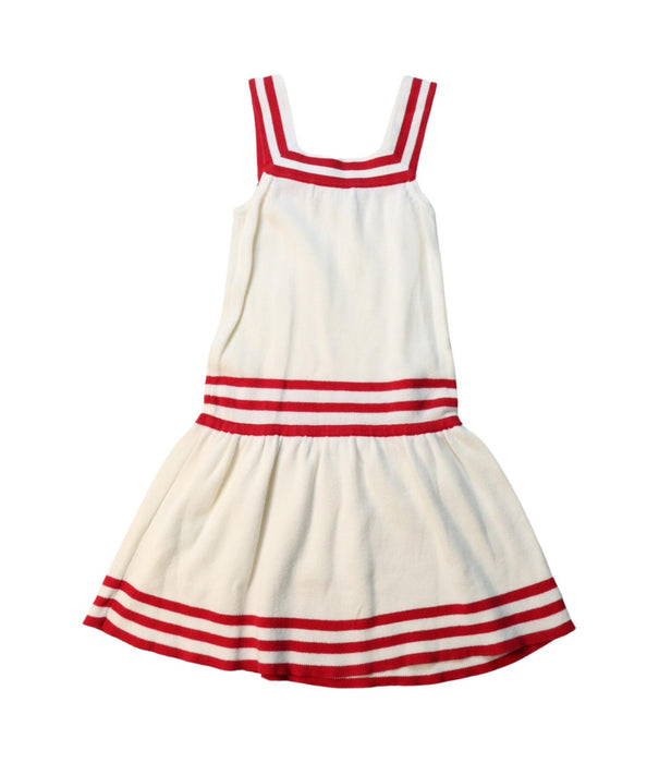 A Red Sleeveless Dresses from Nicholas & Bears in size 4T for girl. (Back View)