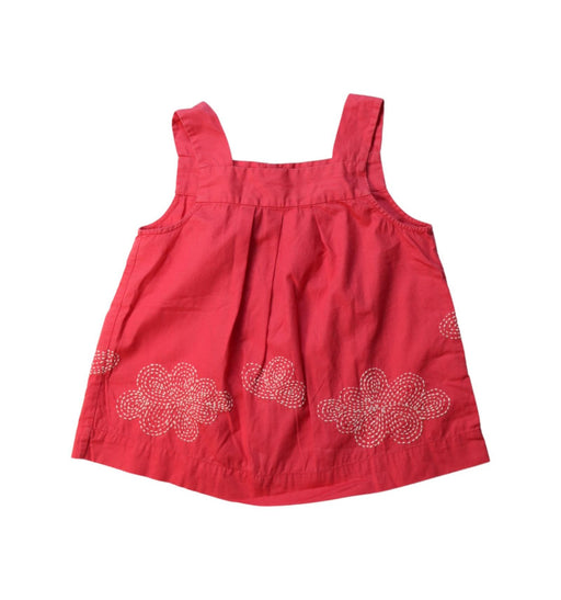 A Red Sleeveless Tops from Bonpoint in size 3T for girl. (Front View)