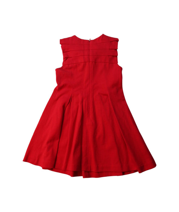 A Red Sleeveless Dresses from Nicholas & Bears in size 2T for girl. (Back View)