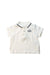 A White Short Sleeve Polos from Bout'Chou in size 3-6M for boy. (Front View)