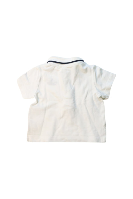 A White Short Sleeve Polos from Bout'Chou in size 3-6M for boy. (Back View)