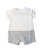 A Grey Short Sleeve Rompers from The Little White Company in size 3-6M for boy. (Back View)