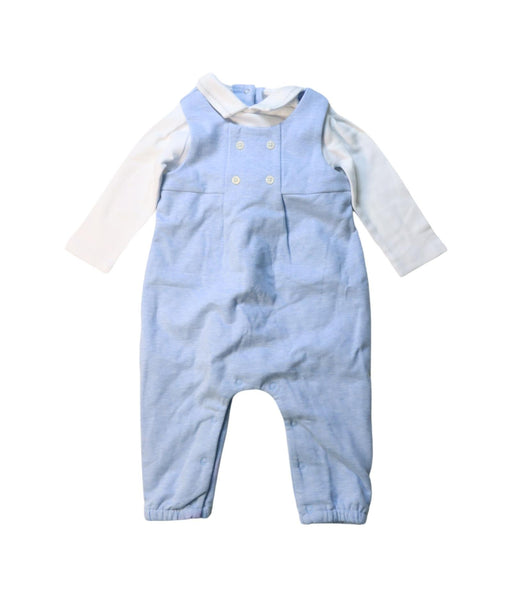 A White Long Sleeve Jumpsuits from Mayoral in size 3-6M for neutral. (Front View)