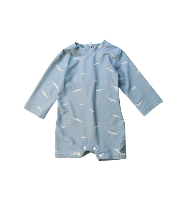 A Blue Swimsuits from Toshi in size 3-6M for boy. (Front View)